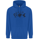 Love Triathlon Running Swimming Cycling Mens 80% Cotton Hoodie Royal Blue
