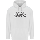 Love Triathlon Running Swimming Cycling Mens 80% Cotton Hoodie White