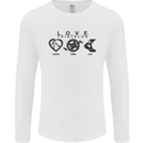 Love Triathlon Running Swimming Cycling Mens Long Sleeve T-Shirt Charcoal