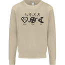 Love Triathlon Running Swimming Cycling Mens Sweatshirt Jumper Sand