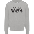 Love Triathlon Running Swimming Cycling Mens Sweatshirt Jumper Sports Grey