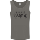 Love Triathlon Running Swimming Cycling Mens Vest Tank Top Sports Grey