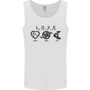 Love Triathlon Running Swimming Cycling Mens Vest Tank Top White