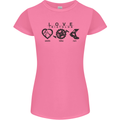 Love Triathlon Running Swimming Cycling Womens Petite Cut T-Shirt Azalea
