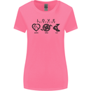Love Triathlon Running Swimming Cycling Womens Wider Cut T-Shirt Azalea