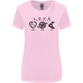 Love Triathlon Running Swimming Cycling Womens Wider Cut T-Shirt Light Pink
