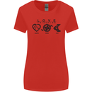 Love Triathlon Running Swimming Cycling Womens Wider Cut T-Shirt Red