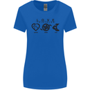 Love Triathlon Running Swimming Cycling Womens Wider Cut T-Shirt Royal Blue