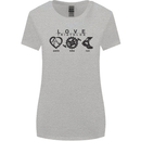 Love Triathlon Running Swimming Cycling Womens Wider Cut T-Shirt Sports Grey