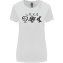 Love Triathlon Running Swimming Cycling Womens Wider Cut T-Shirt White