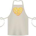 Love Word Art Heart Shape Anti-War Hippy Cotton Apron 100% Organic Natural