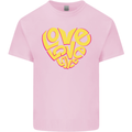 Love Word Art Heart Shape Anti-War Hippy Mens Cotton T-Shirt Tee Top Light Pink