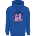 Love is Being a Mom Funny Horse Childrens Kids Hoodie Royal Blue