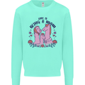 Love is Being a Mom Funny Horse Kids Sweatshirt Jumper Peppermint