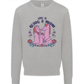 Love is Being a Mom Funny Horse Kids Sweatshirt Jumper Sports Grey