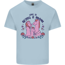 Love is Being a Mom Funny Horse Kids T-Shirt Childrens Light Blue