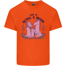 Love is Being a Mom Funny Horse Kids T-Shirt Childrens Orange