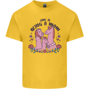 Love is Being a Mom Funny Horse Kids T-Shirt Childrens Yellow