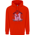 Love is Being a Mom Funny Horse Mens 80% Cotton Hoodie Bright Red