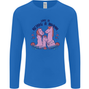 Love is Being a Mom Funny Horse Mens Long Sleeve T-Shirt Royal Blue
