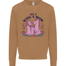 Love is Being a Mom Funny Horse Mens Sweatshirt Jumper Caramel Latte