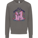 Love is Being a Mom Funny Horse Mens Sweatshirt Jumper Charcoal