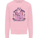 Love is Being a Mom Funny Horse Mens Sweatshirt Jumper Light Pink