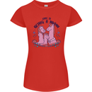 Love is Being a Mom Funny Horse Womens Petite Cut T-Shirt Red