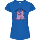 Love is Being a Mom Funny Horse Womens Petite Cut T-Shirt Royal Blue