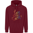 Love is Not a Crime LGBT Gay Awareness Childrens Kids Hoodie Maroon
