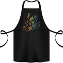 Love is Not a Crime LGBT Gay Awareness Cotton Apron 100% Organic Black