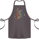 Love is Not a Crime LGBT Gay Awareness Cotton Apron 100% Organic Dark Grey