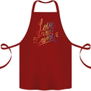 Love is Not a Crime LGBT Gay Awareness Cotton Apron 100% Organic Maroon