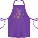 Love is Not a Crime LGBT Gay Awareness Cotton Apron 100% Organic Purple