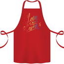 Love is Not a Crime LGBT Gay Awareness Cotton Apron 100% Organic Red