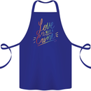 Love is Not a Crime LGBT Gay Awareness Cotton Apron 100% Organic Royal Blue