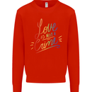 Love is Not a Crime LGBT Gay Awareness Kids Sweatshirt Jumper Bright Red