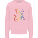 Love is Not a Crime LGBT Gay Awareness Kids Sweatshirt Jumper Light Pink