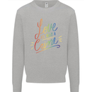Love is Not a Crime LGBT Gay Awareness Kids Sweatshirt Jumper Sports Grey