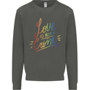 Love is Not a Crime LGBT Gay Awareness Kids Sweatshirt Jumper Storm Grey