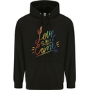 Love is Not a Crime LGBT Gay Awareness Mens 80% Cotton Hoodie Black