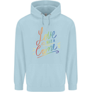 Love is Not a Crime LGBT Gay Awareness Mens 80% Cotton Hoodie Light Blue