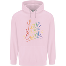 Love is Not a Crime LGBT Gay Awareness Mens 80% Cotton Hoodie Light Pink