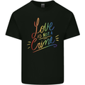 Love is Not a Crime LGBT Gay Awareness Mens Cotton T-Shirt Tee Top Black