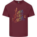 Love is Not a Crime LGBT Gay Awareness Mens Cotton T-Shirt Tee Top Maroon