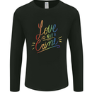 Love is Not a Crime LGBT Gay Awareness Mens Long Sleeve T-Shirt Black