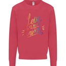 Love is Not a Crime LGBT Gay Awareness Mens Sweatshirt Jumper Heliconia