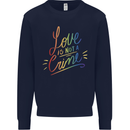 Love is Not a Crime LGBT Gay Awareness Mens Sweatshirt Jumper Navy Blue