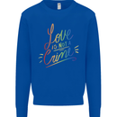 Love is Not a Crime LGBT Gay Awareness Mens Sweatshirt Jumper Royal Blue