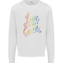 Love is Not a Crime LGBT Gay Awareness Mens Sweatshirt Jumper White